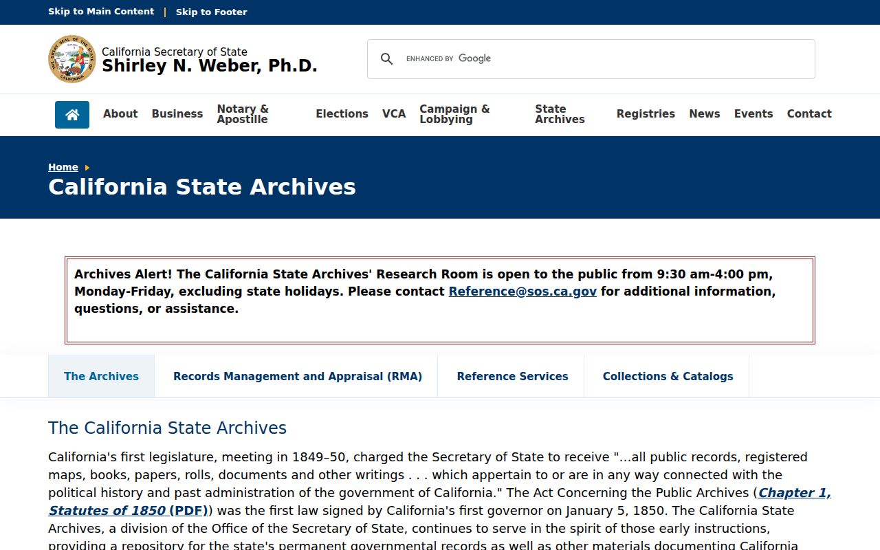 Vallejo city directory archival research at the California State Archives