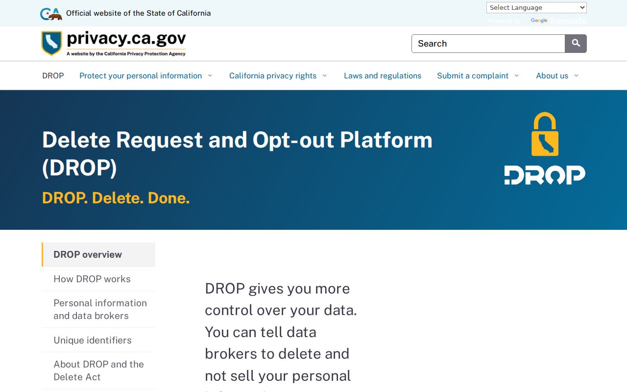 Vallejo ZIP code directory view of California data-broker deletion guidance
